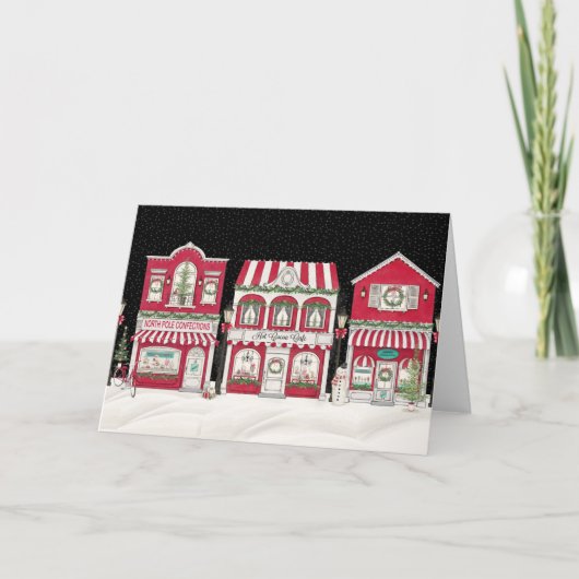 モダンヴィンテージ休日のグリーティングカード カード (正面)