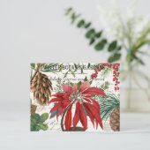 モダンヴィンテージ冬園フローラはがき ポストカード (スタンド正面)