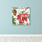 モダンヴィンテージ冬園フローラ キャンバスプリント (インサイチュ (ウッドフロア))