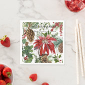 モダンヴィンテージ冬園フローラ スタンダードカクテルナプキン (インサイチュ)