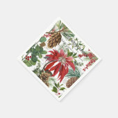 モダンヴィンテージ冬園フローラ スタンダードカクテルナプキン (角)