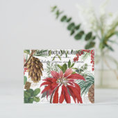 モダンヴィンテージ冬園フローラ ポストカード (スタンド正面)