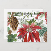 モダンヴィンテージ冬園フローラ ポストカード (正面/裏面)