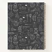 モダンヴィンテージ台所用品かわいいドードルレシピ ノートブック (裏面)