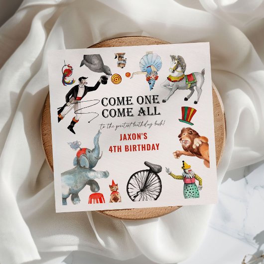 モダンヴィンテージ回路カーニバルフェスティバル誕生日 スタンダードカクテルナプキン