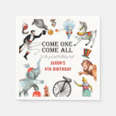 モダンヴィンテージ回路カーニバルフェスティバル誕生日 スタンダードカクテルナプキン (正面)