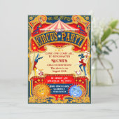 モダンヴィンテージ回路カーニバルフェスティバル誕生日 招待状 (スタンド正面)