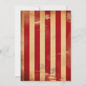 モダンヴィンテージ回路カーニバルフェスティバル誕生日 招待状 (裏面)