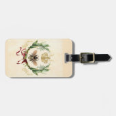 モダンヴィンテージ植物学の女王蜂                 ラゲッジタグ (正面横)