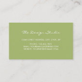 モダンヴィンテージ植物学の女王蜂 名刺 (裏面)