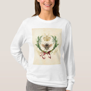 モダンヴィンテージ植物学の女王蜂 Tシャツ