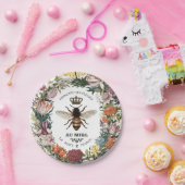 モダンヴィンテージ植物性女王蜂 ペーパープレート (パーティー)