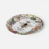モダンヴィンテージ植物性女王蜂 ペーパープレート (アングル)
