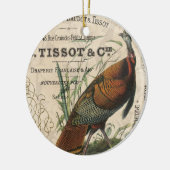 モダンヴィンテージ秋野生の七面鳥 セラミックオーナメント (左)