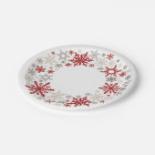 モダンヴィンテージ素朴な雪片リース |モノグラム ペーパープレート (アングル)
