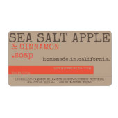 モダンヴィンテージ素朴スタイル石鹸の製品包装 ラベル (正面)