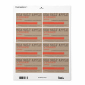 モダンヴィンテージ素朴スタイル石鹸の製品包装 ラベル (フルシート)