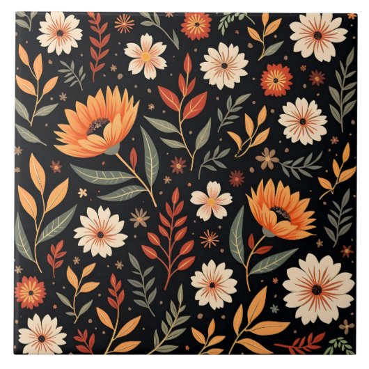 モダンヴィンテージ美しいフローラ収集 タイル (正面)