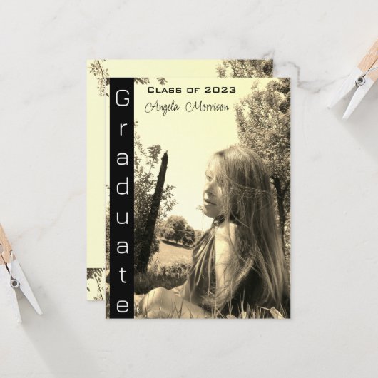 モダンヴィンテージ自然写真卒業 (正面/裏面インサイチュ)