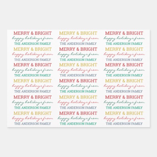 モダンヴィンテージ色数々の写真品揃え ラッピングペーパーシート (正面3)