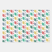 モダンヴィンテージ色数々の写真品揃え ラッピングペーパーシート (正面2)