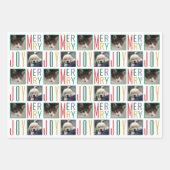 モダンヴィンテージ色数々の写真品揃え ラッピングペーパーシート (正面)