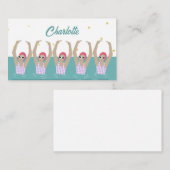 モダンヴィンテージ芸術的泳ぐ人シンクロスイミング エンクロージャーカード (正面/裏面)