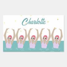 モダンヴィンテージ芸術的泳ぐ人シンクロスイミング