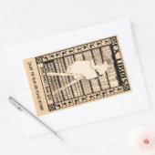 モダンヴィンテージ蔵書票v1 パーソナライズされた 長方形シール (封筒)