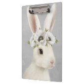 モダンヴィンテージ農家の白うさぎ クリップボード (左)