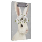 モダンヴィンテージ農家の白うさぎ クリップボード (右)