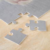 モダンヴィンテージ農家の白うさぎ ジグソーパズル (側面)