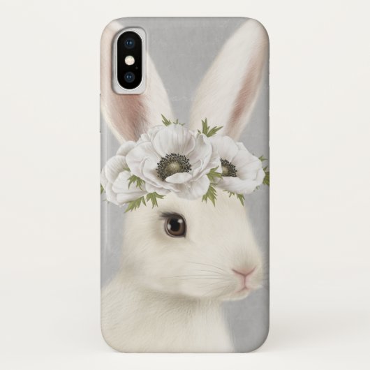 モダンヴィンテージ農家の白うさぎ Case-Mate iPhoneケース (裏面)