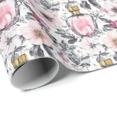モダンヴィンテージ香料フローラデザイン ラッピングペーパー (ロールコーナー)