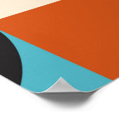 モダンヴィンテージ：ジオメトリレトロ形状。 ポスター (角)