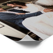 モダンヴィンテージ フォト ウェディング レセプション ウェルカム ポスター (角)