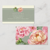 モダンヴィンテージ、フローラ結婚のレジストリカード エンクロージャーカード (正面/裏面)