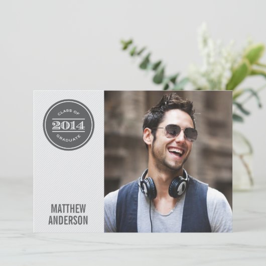 モダンヴィンテージ | 2014卒業パーティー招待状 招待状 (スタンド正面)