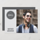 モダンヴィンテージ | 2014卒業パーティー招待状 招待状 (正面/裏面)