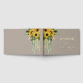 モダンーペ結婚金ゴールド ゲストブック (全面)