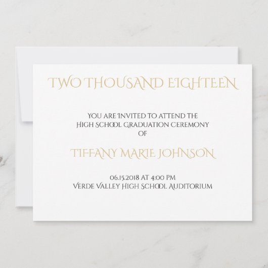 モダン三写真テンプレート最小化卒業 招待状 (裏面)