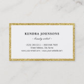 モダン三角形とフェイク金ゴールドグリッター 名刺 (裏面)