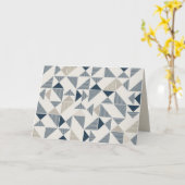 モダン三角形グリーティングカード カード (黄色い花)