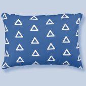 モダン三角形パターエレガントントレンディー王室の青 アクセントクッション