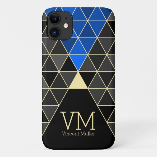 モダン三角形モノグラムの色 Case-Mate iPhoneケース (裏面)