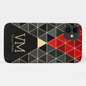 モダン三角形モノグラムの色 Case-Mate iPhoneケース (裏面(横))