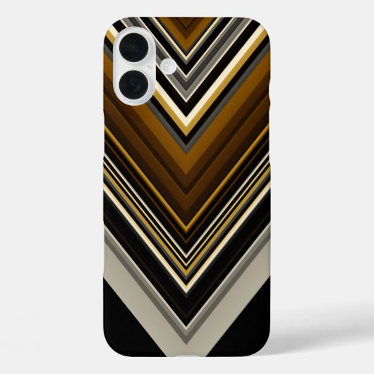 モダン三角形抽象芸術とカスタムイニシャル Case-Mate iPhoneケース (裏面)