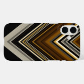 モダン三角形抽象芸術とカスタムイニシャル Case-Mate iPhoneケース (裏面 (横))