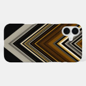 モダン三角形抽象芸術とカスタムイニシャル iPhoneケース (裏面横)