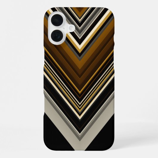 モダン三角形抽象芸術とカスタムイニシャル iPhoneケース (裏面)